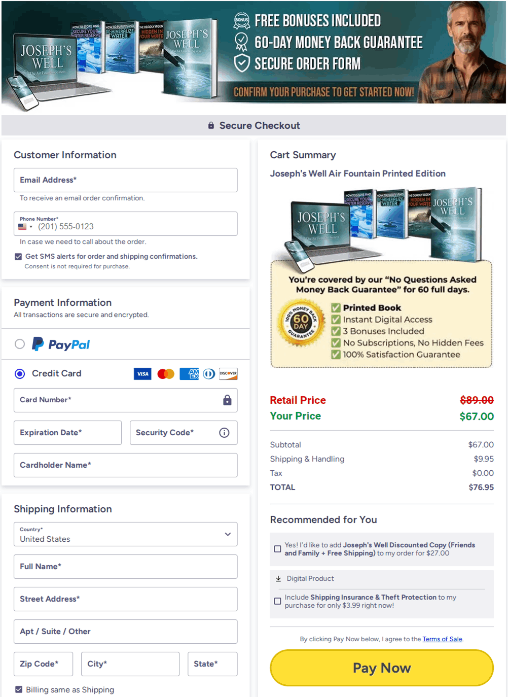 Joseph's Well System Official Checkout